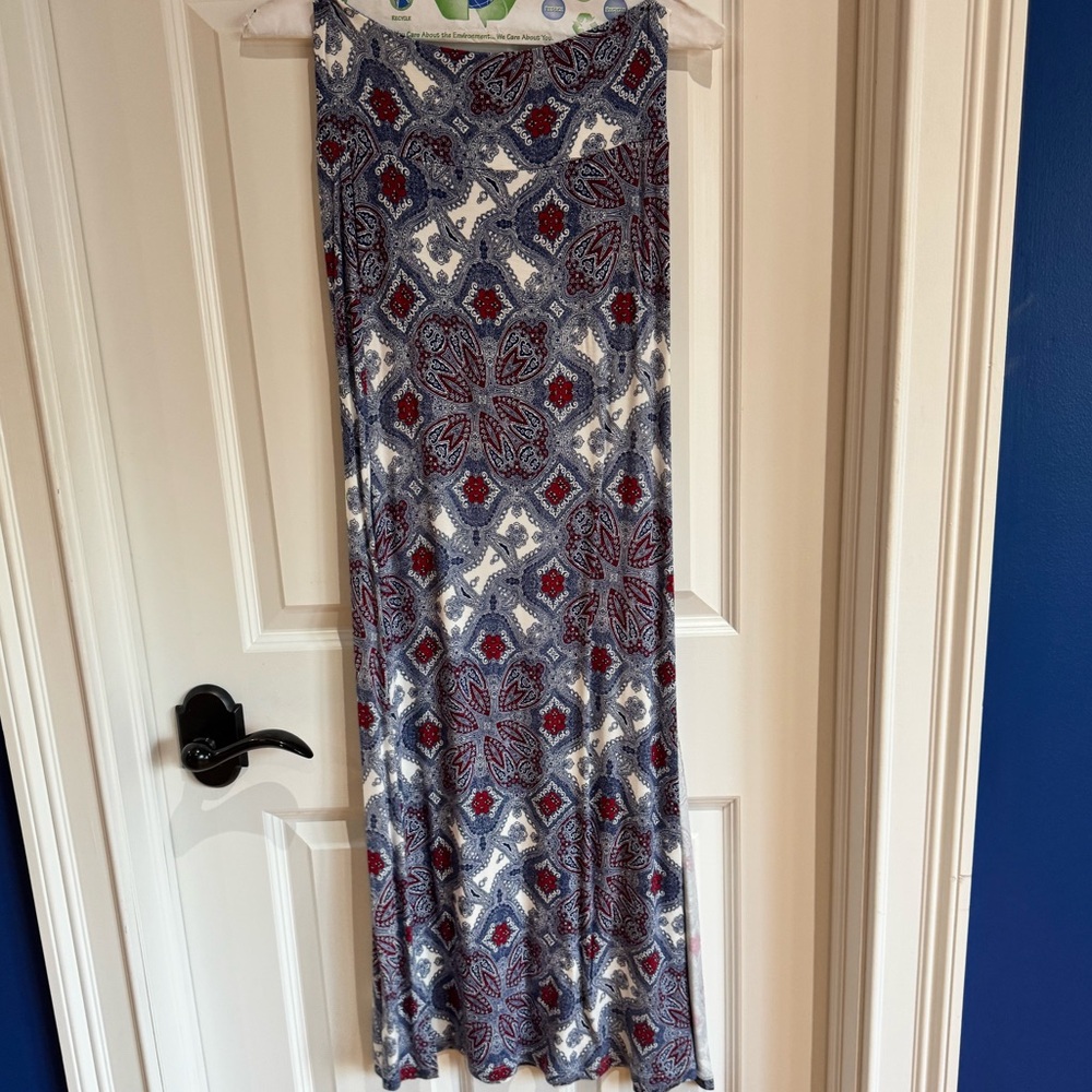 Patterned Red, White &Blue Women's Skirt